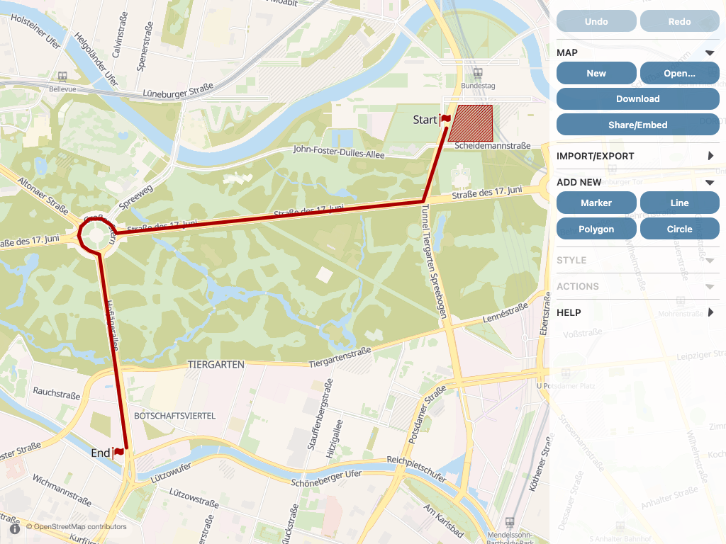 screenshot of MapEditor in light mode
