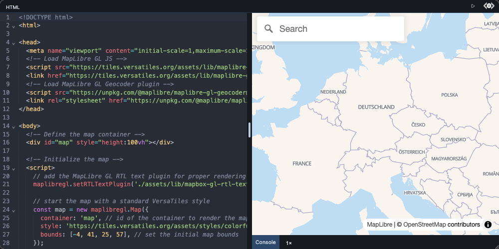 Geocoder Plugin Example